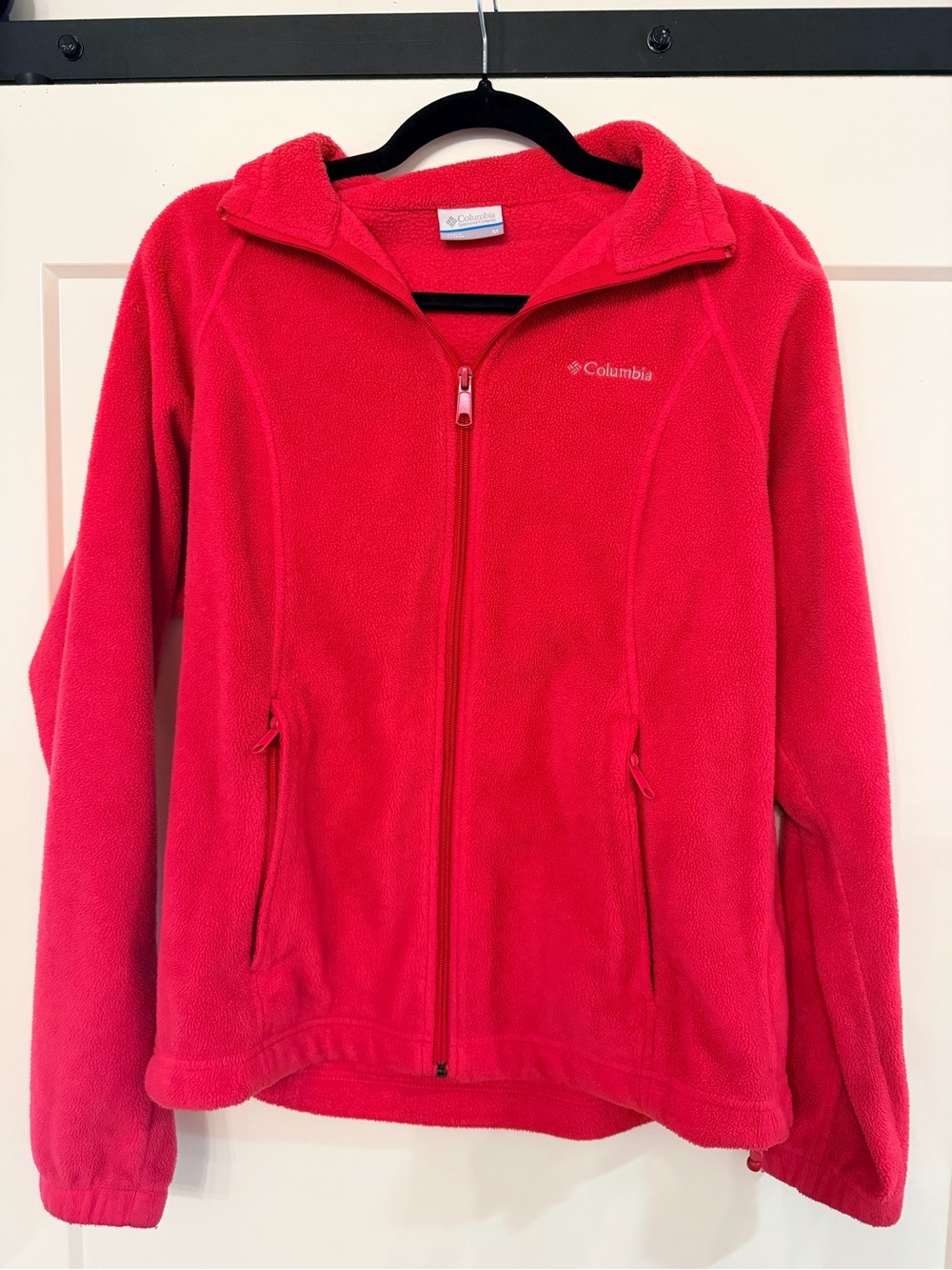 Columbia Women’s Bright Pink Full-Zip Fleece Jacket